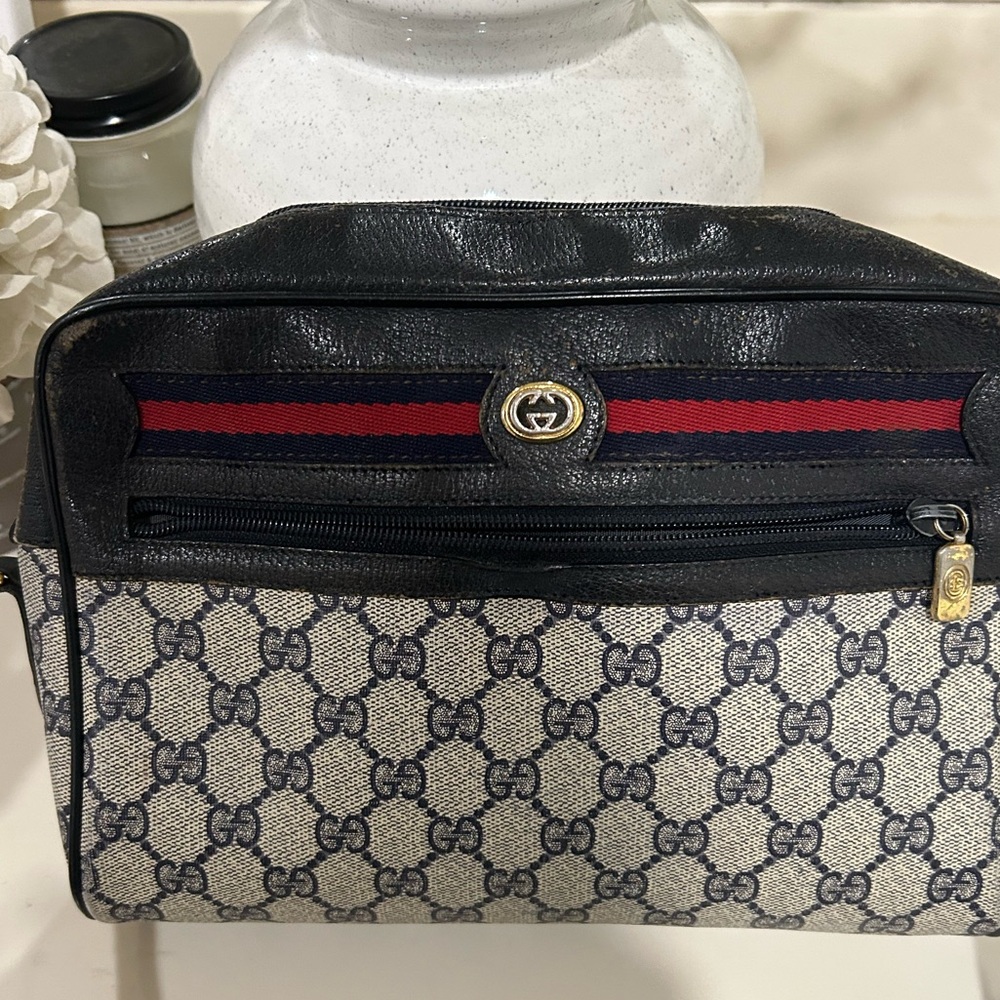 Gucci Navy Blue Vintage Ophidia crossbody bag